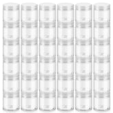 Loretoy bocaux plastiques 2 oz avec couvercle, léger et réutilisable pour cosmétiques.