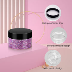 Loretoy pot plastique 4oz haute ouverture – remplissage facile et nettoyage pratique.