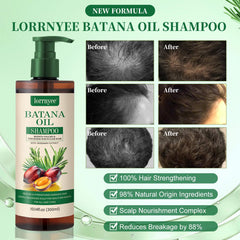 Texture soyeuse du shampooing batana sur les cheveux après application