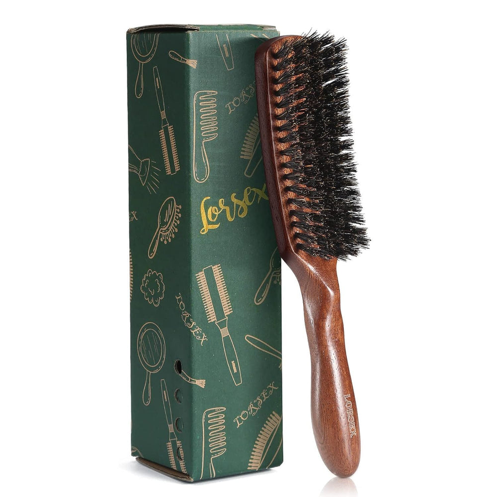 Brosse LORSEX en poils de sanglier naturels pour cheveux sains.