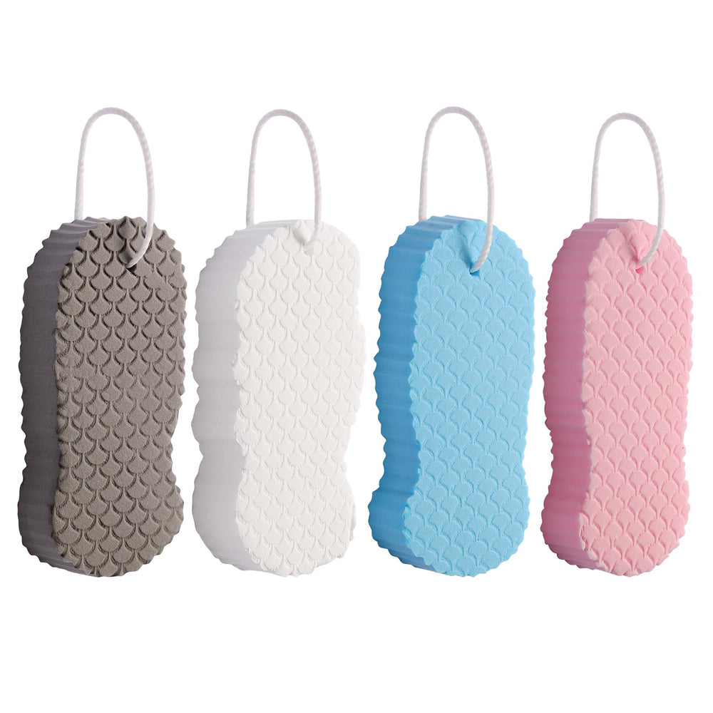 Losaria éponges exfoliantes magiques: lot de 4 pour exfolier la peau en douceur.