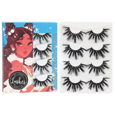 Cils Losha 25 mm 3D faux vison, volume épais pour un regard intense.