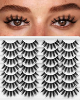 Losha cils naturel vue avant, effet vison synthétique léger pour un regard subtil.