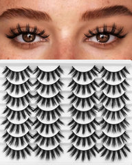 Losha cils naturel vue avant, effet vison synthétique léger pour un regard subtil.