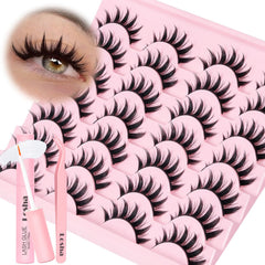 Losha Cils Manga Spiky : 14 paires pour un regard manga unique et net.