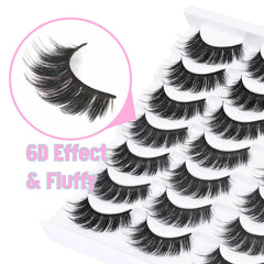Losha cils volume 6D duveteux pour un regard dense