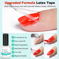 LOUINSTIC application du dissolvant gel autour de l’ongle pour une pose propre
