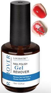 Dissolvant gel LOUINSTIC, flacon 15 ml, pratique et rapide sans acétone.