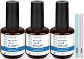 Dissolvant gel Louinstic en flacons de 15 ml, pratique à domicile.