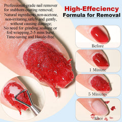 Dissolvant gel sans acétone, douceur sur les ongles naturels.