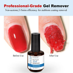 Dissolvant gel Louinstic sans acetone pour un retrait doux sans irritation.
