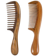 Peigne Louise Maelys en bois santal avec dents larges pour démêler en douceur