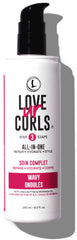 Love Ur Curls All-in-One Styler, flacon élégant, répare et hydrate les boucles.