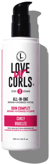 Love Ur Curls crème-coiffante dans sa bouteille 250 ml, hydratante et sans résidu.