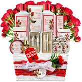 LOVERY Panier-bain-rose: coffret cadeau relaxant pour spa à domicile
