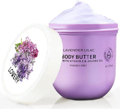 Lovery flacon crème corps lavande-lilas pour hydratation douce et parfum relaxant