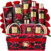 LOVERY Panier cadeau Rose exotique prêt à offrir, présentation luxueuse.