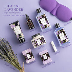 Lovery sels bain lavande-lilas favorisent relaxation corporelle et douceur après la douche.