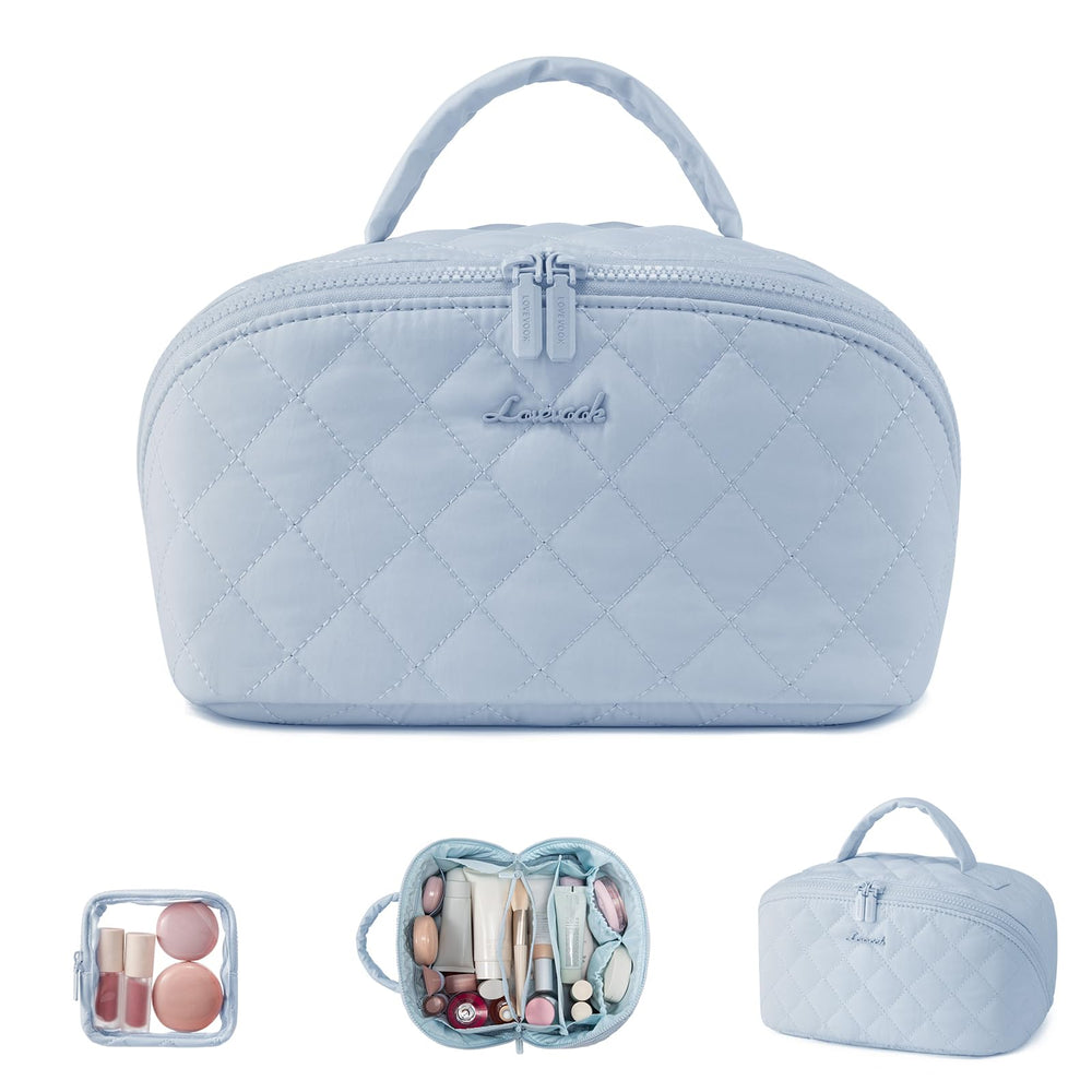 LOVEVOOK sac maquillage ouvert à 180 degrés pour un accès rapide