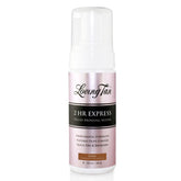 Loving Tan 2H Express Mousse Dark sur bouteille, couleur naturelle et application fluide.