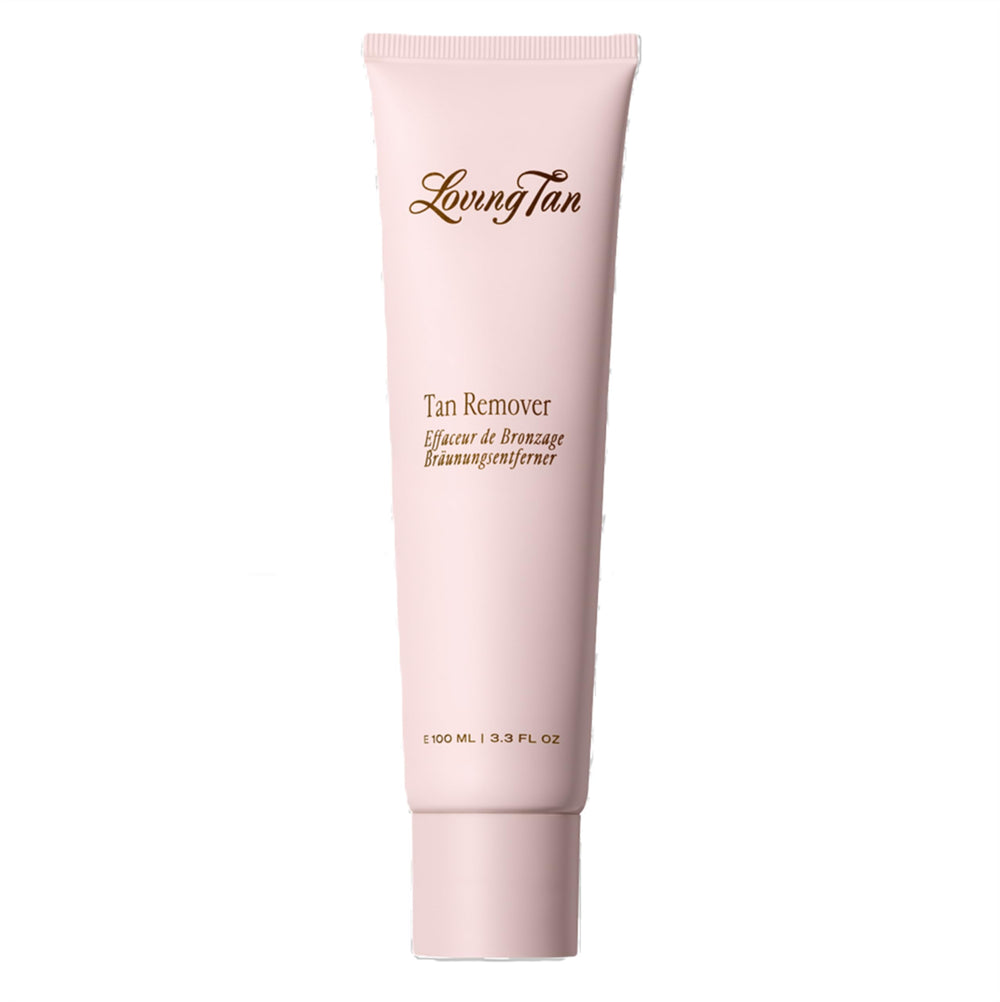Loving Tan Deluxe Tan Remover Gel – bouteille, nettoie et prépare la peau avant l’application.
