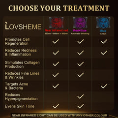 Lovsheme masque DEL 320: couverture faciale complète pour soins à domicile.