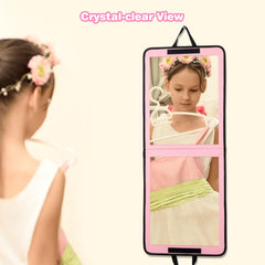 LPHUMEX miroir danse pliable rose, pratique pour le sac de tournois et révisions rapides.