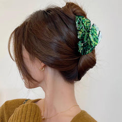 LSVOZ serre-cheveux feuille verte detail acétate premium et design délicat.