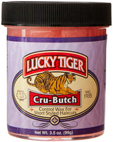 Lucky Tiger Cru Butch & Control Wax bocal – tenue nette pour coiffure courte.