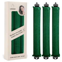 Luckybear rouleaux coiffe satin vert trio sans chaleur pour boucles durables le matin