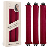 Luckybear rouleaux nuit sans chaleur satin rouge pour boucles durables au matin