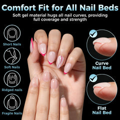 Luckyfairy tailles embouts ongles amande 12 tailles – sélection précise pour chaque ongle.