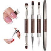 Pinceaux Lucoffeoi ensemble nail-art avec embout plat pour réglage précis.