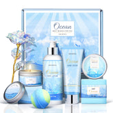 Coffret spa LUCOTIYA avec bougie: moment de détente à la maison.