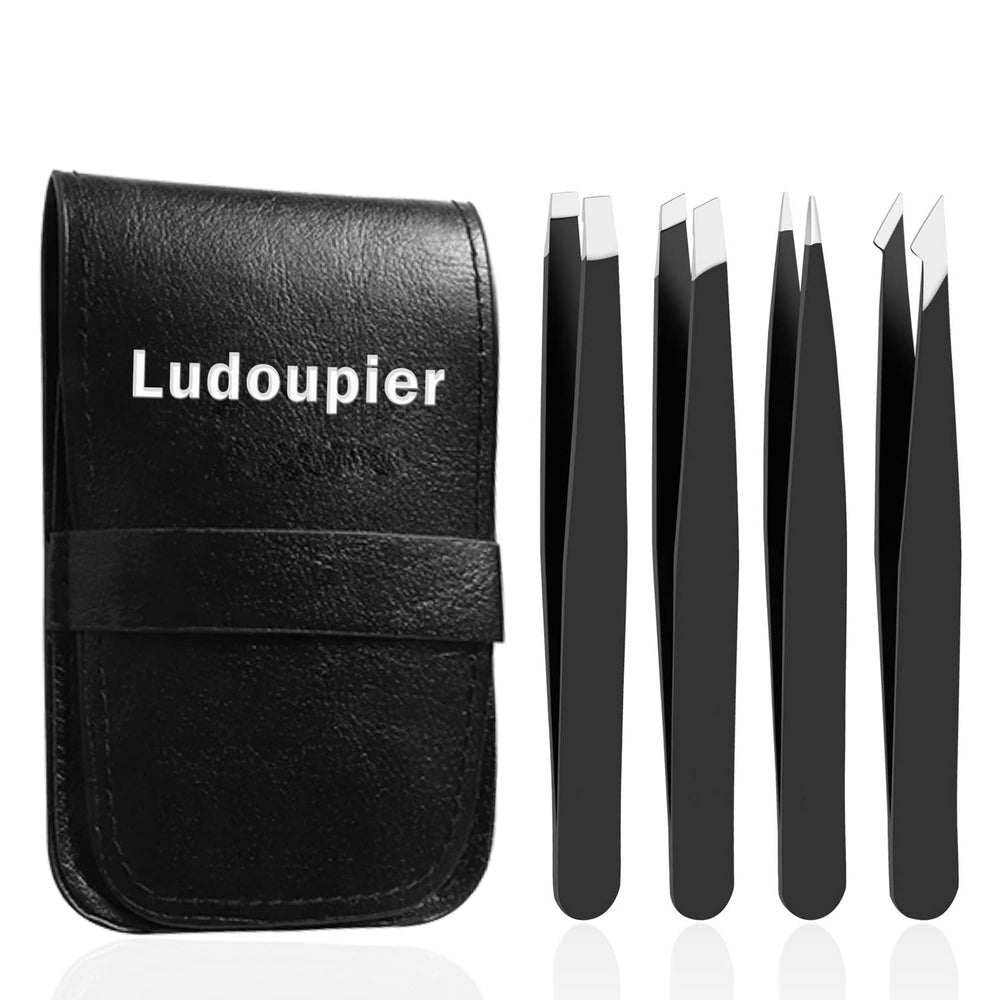 LUDOUPIER ensemble pinces 4 pièces avec étui cuir, pratique pour le voyage