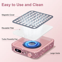 Ludysic aspirateur ongles silencieux, moteur sans balais, espace de travail calme.