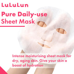 Lululun masque visage adhérent sur peau détendue et nourrie