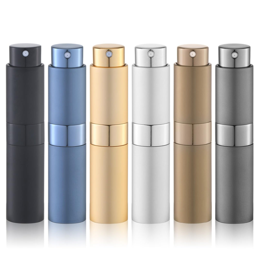 Parfums de voyage Lulupack: lot de 6 flacons 8 ml, pratique et réutilisable.