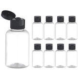 Flacons Lulupack transparents, idéaux pour repérer rapidement le contenu durant le voyage.