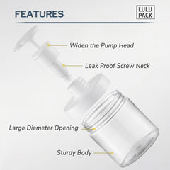 Lulupack pompe-bouteille shampoing 250 ml : pratique en douche.