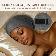Bonnet LULUSILK adaptable à tous types de cheveux et coiffures.