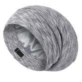 Casquette de sommeil LULUSILK vue de face, protection capillaire douce
