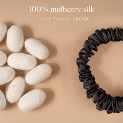 Texture soie de mûrier LULUSILK, toucher doux pour un coiffage agréable.