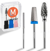 Lumcrissy ensemble forets ongles 3 pièces, coupe croisée 5 en 1 pour préparation et finition.