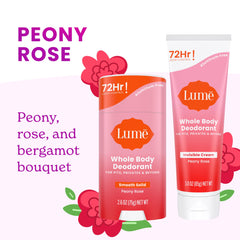 Lume crème invisible déodorant, application sur différentes zones corporelles