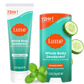 Crème invisible Lume Menthe Concombre, texture légère et absorption rapide.