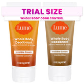 Lume deodorant corporel invisible en creme mini, parfum coco toast offre fraicheur durable.