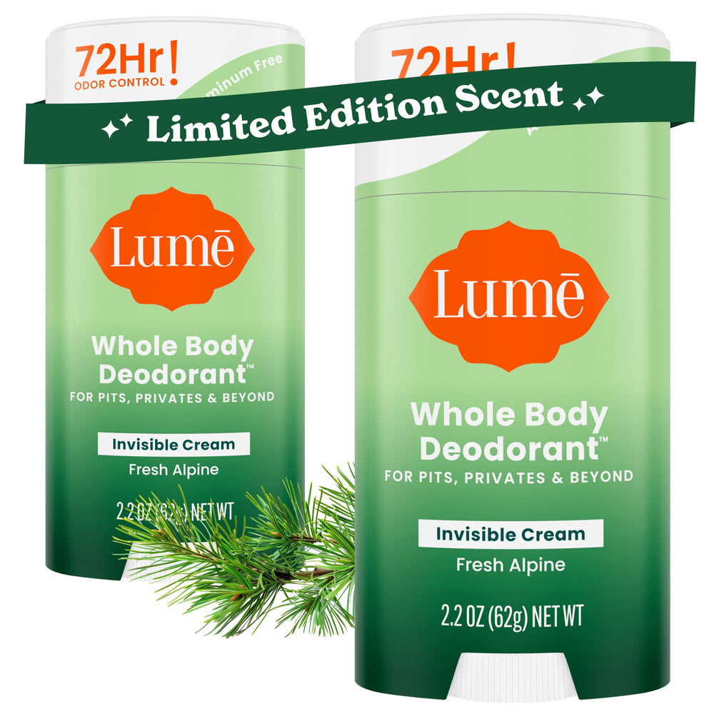 Lume déodorant corps invisible crème frais alpin, contrôle l'odeur corporelle toute la journée.