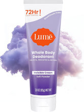 Lume déodorant corps invisible crème-tube, application douce et discrète au quotidien.