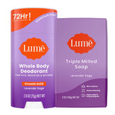 Lume déodorant corps solide, texture lisse et facile à appliquer.